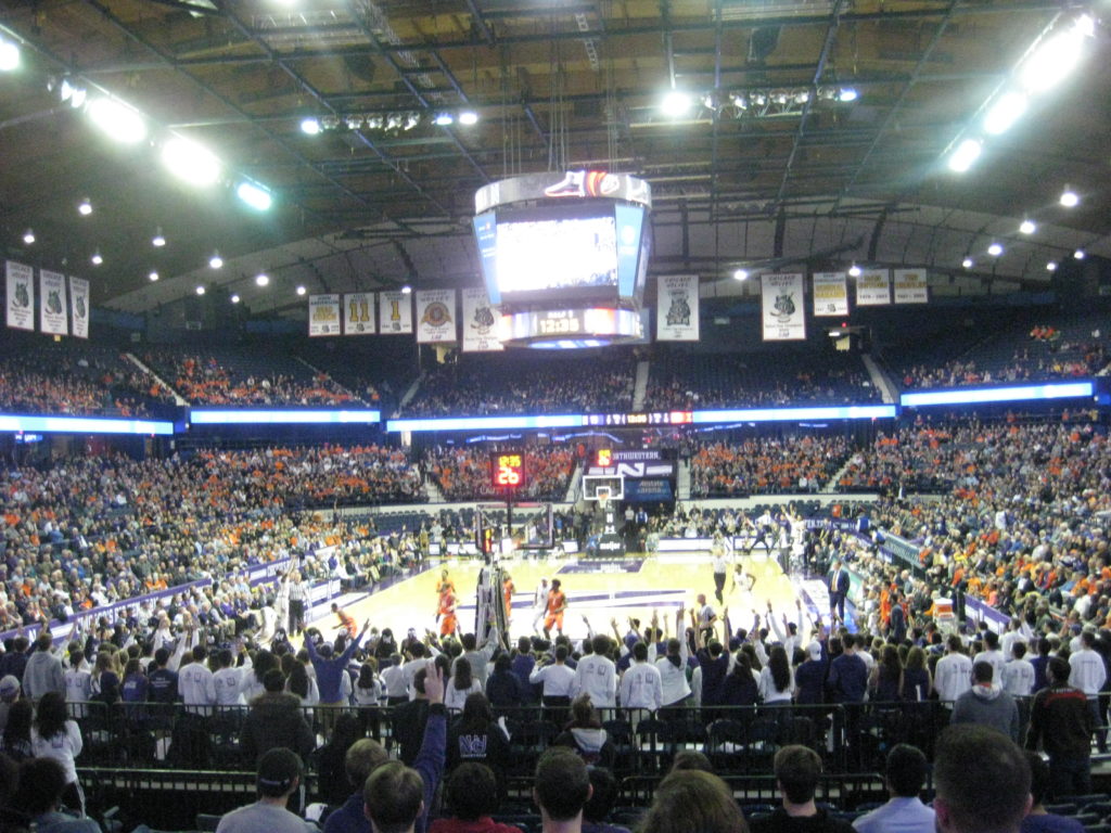 Northwestern Illinois basketball three pointer