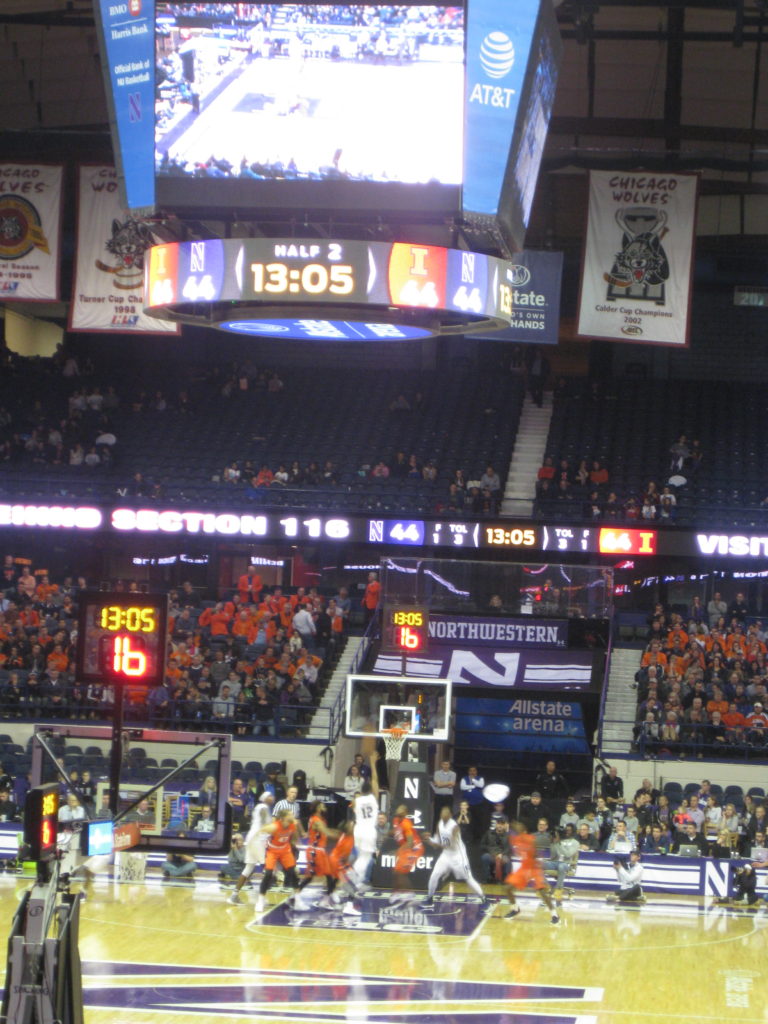 Northwestern Illinois basketball layup