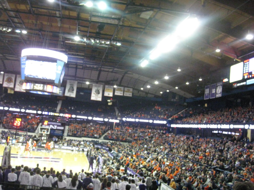 Northwestern Illinois basketball crowd