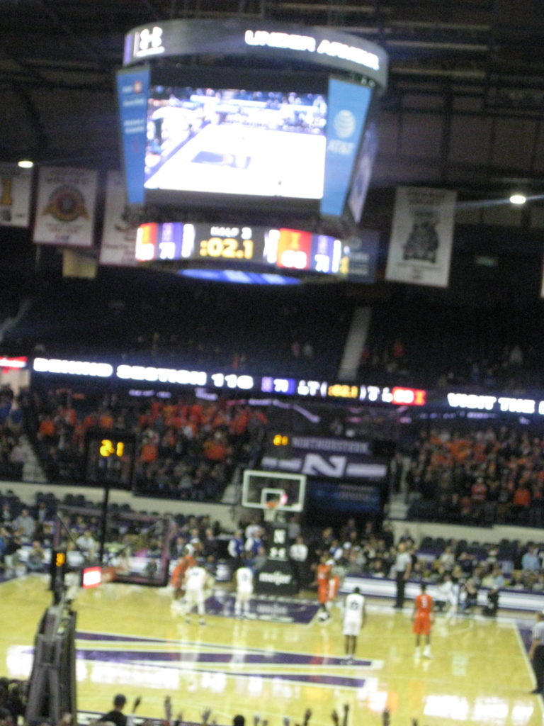 Northwestern Illinois basketball game winner