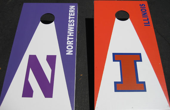 custom boards - Northwestern/Illinois Cornhole/Bags Boards