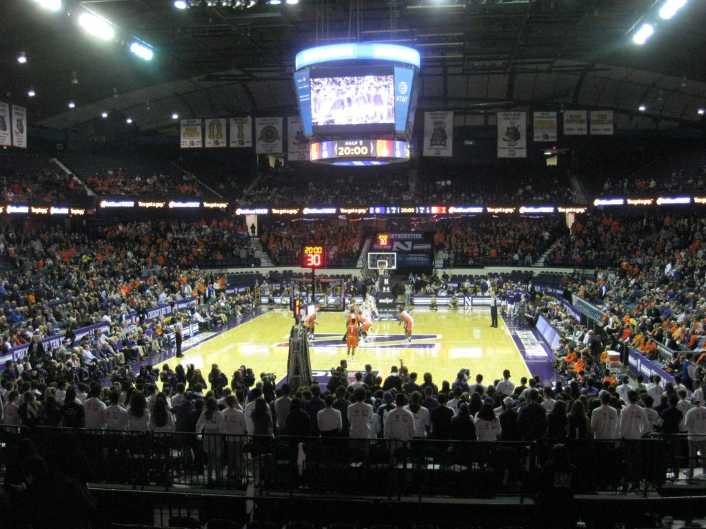 IMG 2834 1024x768 - Illinois vs Northwestern Basketball at Allstate Arena 2017