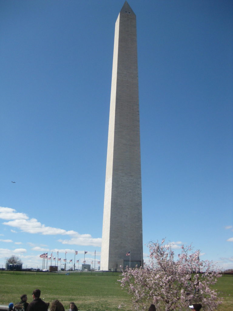 washington monument cherry blossom e1554073043407 768x1024 - Washington D.C. and Cherry Blossoms 2019