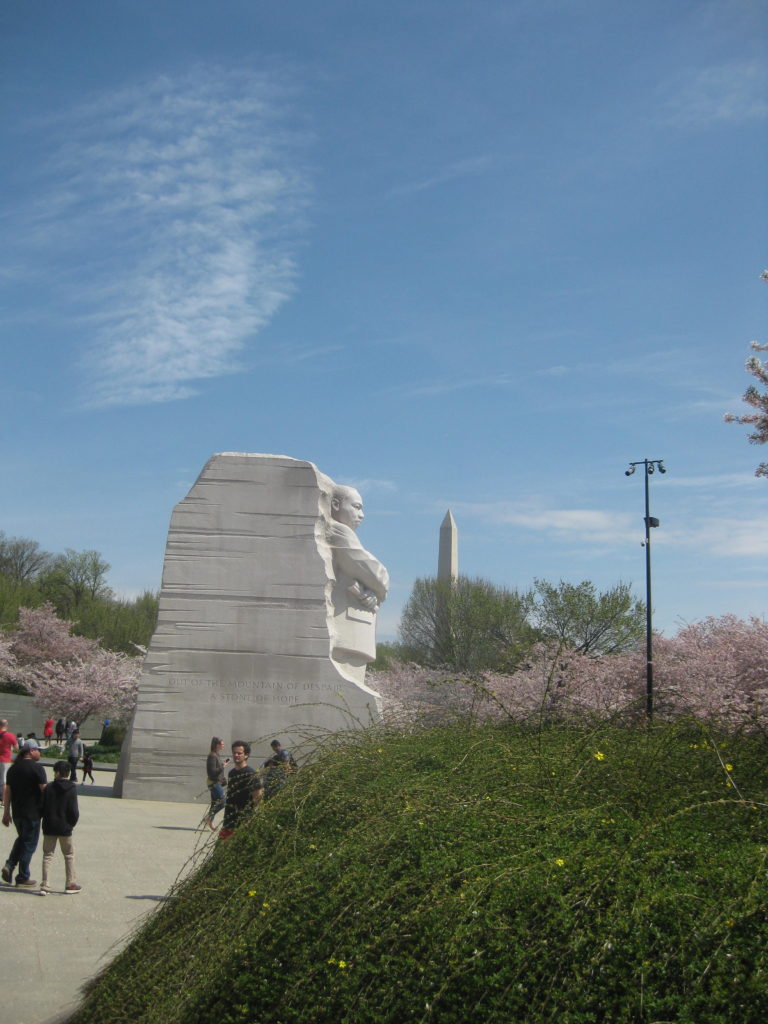 cherry blossom martin luther king memorial e1554677924929 768x1024 - Washington D.C., Cherry Blossoms, and National Museum of African Art April 2019