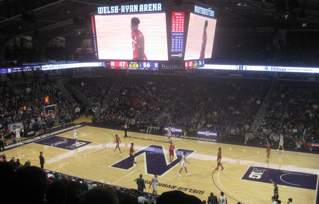 northwestern inbound basketball nebraska 1024x655 - Nebraska vs Northwestern Basketball at Welsh-Ryan Arena 2020