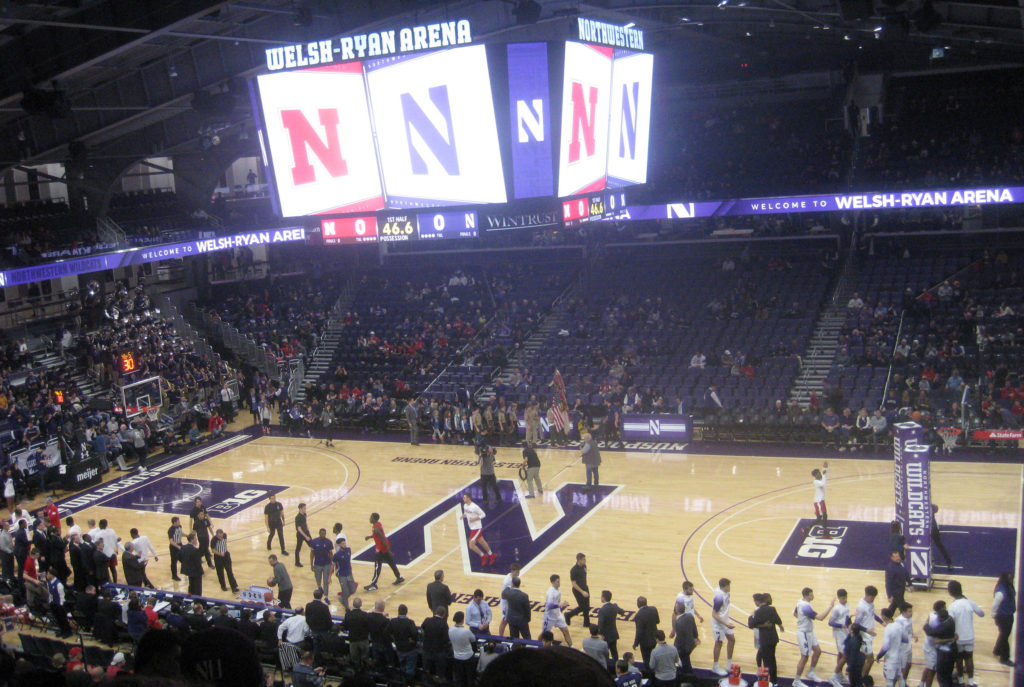 northwestern nebaska basketball shootaround 1024x687 - Nebraska vs Northwestern Basketball at Welsh-Ryan Arena 2020