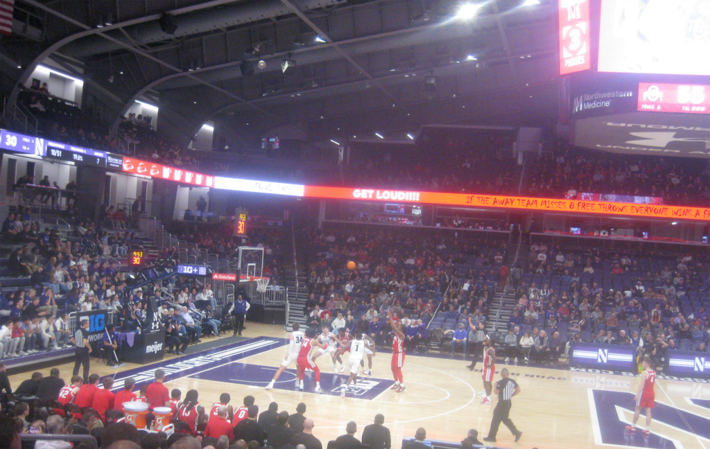 northwestern ohio state 011 1024x648 - Ohio State vs Northwestern Basketball at Welsh Ryan Arena 2023
