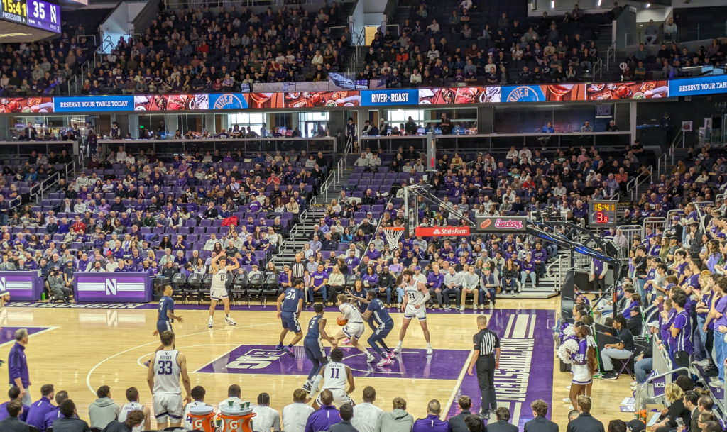 northwestern penn state basketball 2024 three 1024x609 - Penn State vs Northwestern Basketball at Welsh Ryan Arena 2024